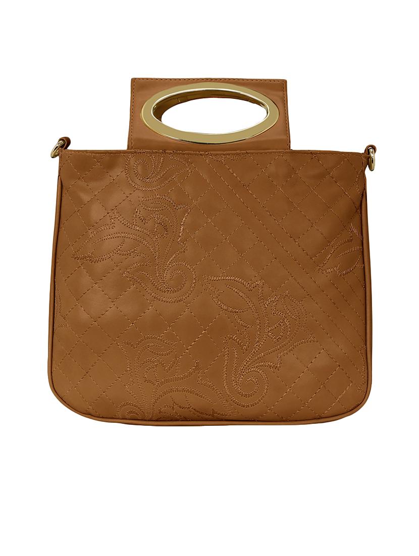 tan leatherette regular sling bag - 15116988 - Zoom Image - 5