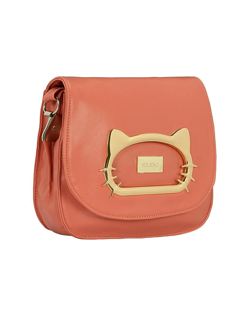 pink leatherette regular sling bag - 15116993 - Zoom Image - 5