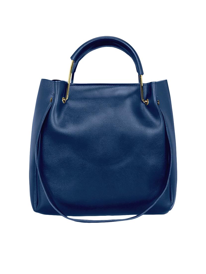 blue leatherette tote - 15117082 - Zoom Image - 5