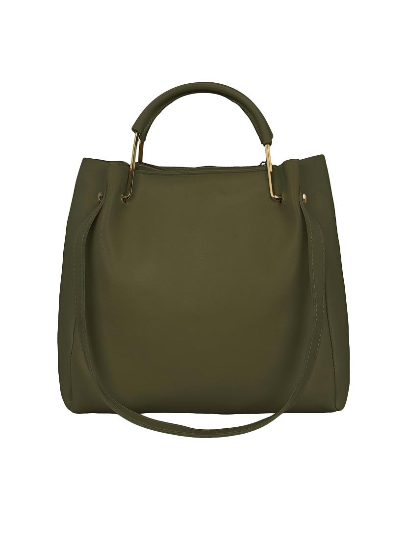 green leatherette regular tote - 15117129 - Zoom Image - 5