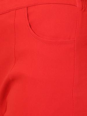 red solid flat front trouser - 15117180 - Standard Image - 5
