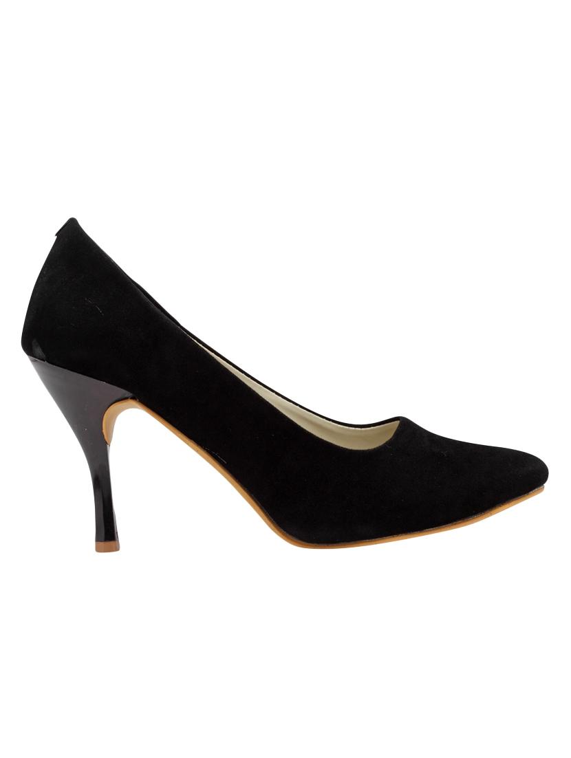 black suede slip on pumps - 15117303 - Zoom Image - 2