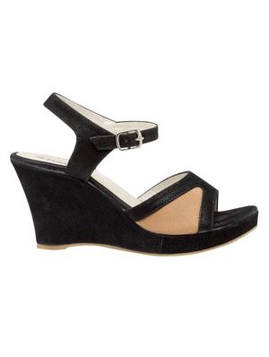 black ankle strap wedge - 15117315 - Standard Image - 2