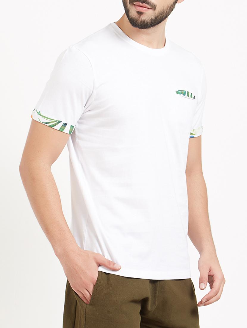 white cotton pocket t-shirt - 15118089 - Zoom Image - 2