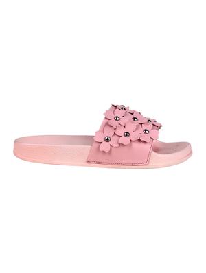 pink pu slides - 15118166 - Standard Image - 2