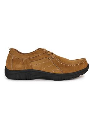 brown leatherette lace up sneaker - 15118294 - Standard Image - 2