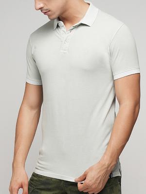 white cotton polo t-shirt - 15118521 - Standard Image - 2