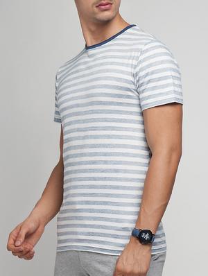 blue cotton striped t-shirt - 15118525 - Standard Image - 2