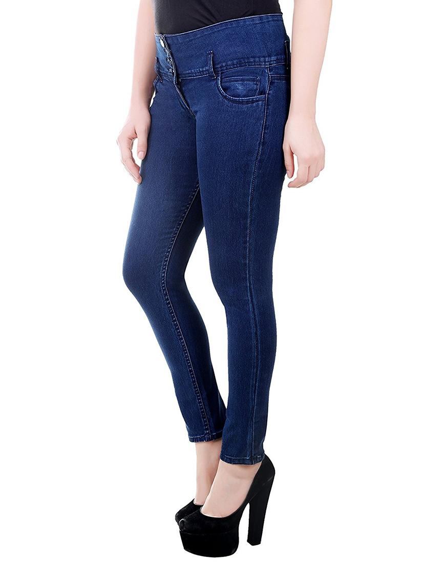 solid blue denim jeans - 15118702 - Zoom Image - 2