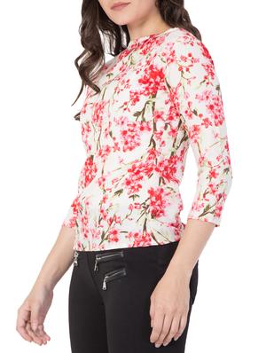 red floral printed top - 15119020 - Standard Image - 2