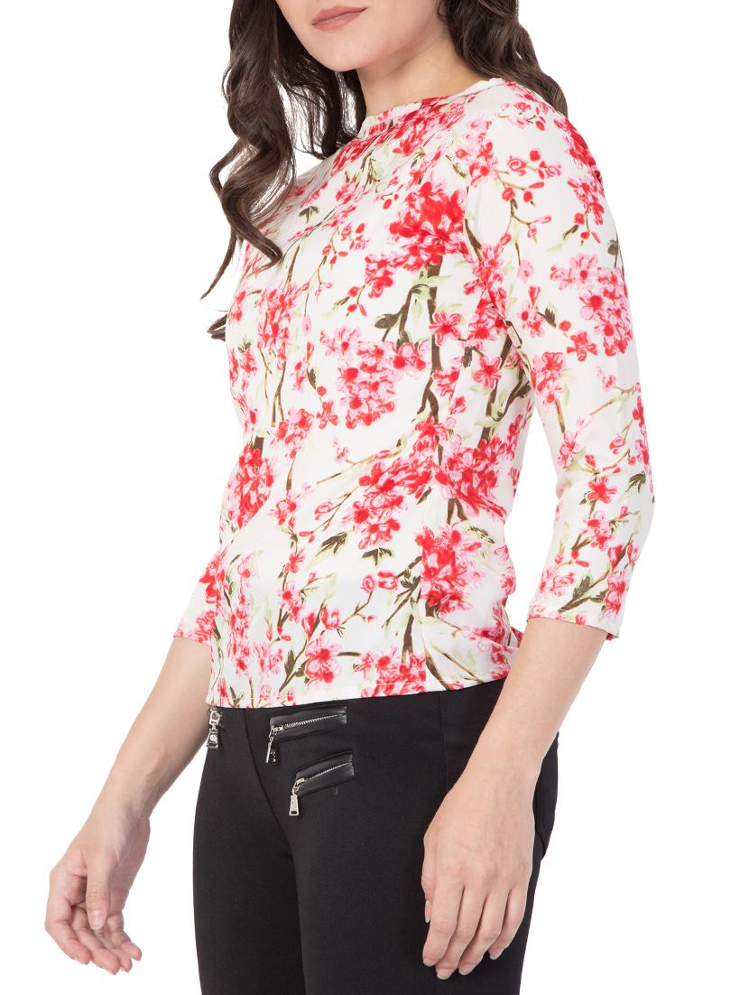 red floral printed top - 15119020 - Zoom Image - 2