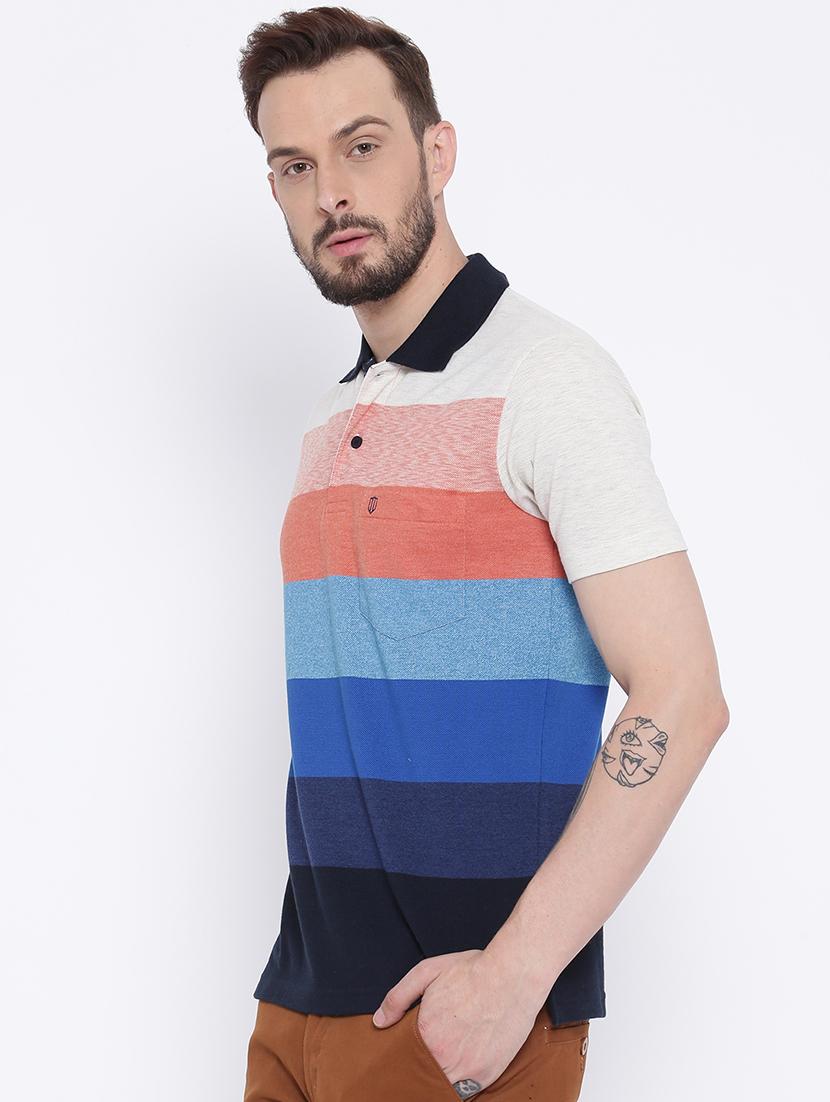 multi colored cotton pocket t-shirt - 15119073 - Zoom Image - 2