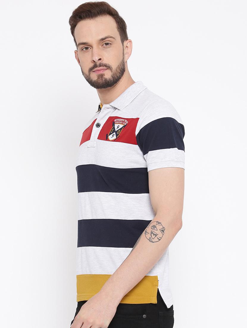 grey cotton polo t-shirt - 15119101 - Zoom Image - 2