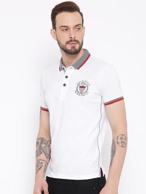 white cotton back print t-shirt - 15119106 - Standard Image - 2