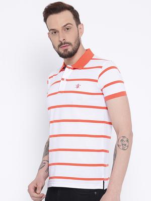 white cotton polo t-shirt - 15119145 - Standard Image - 2