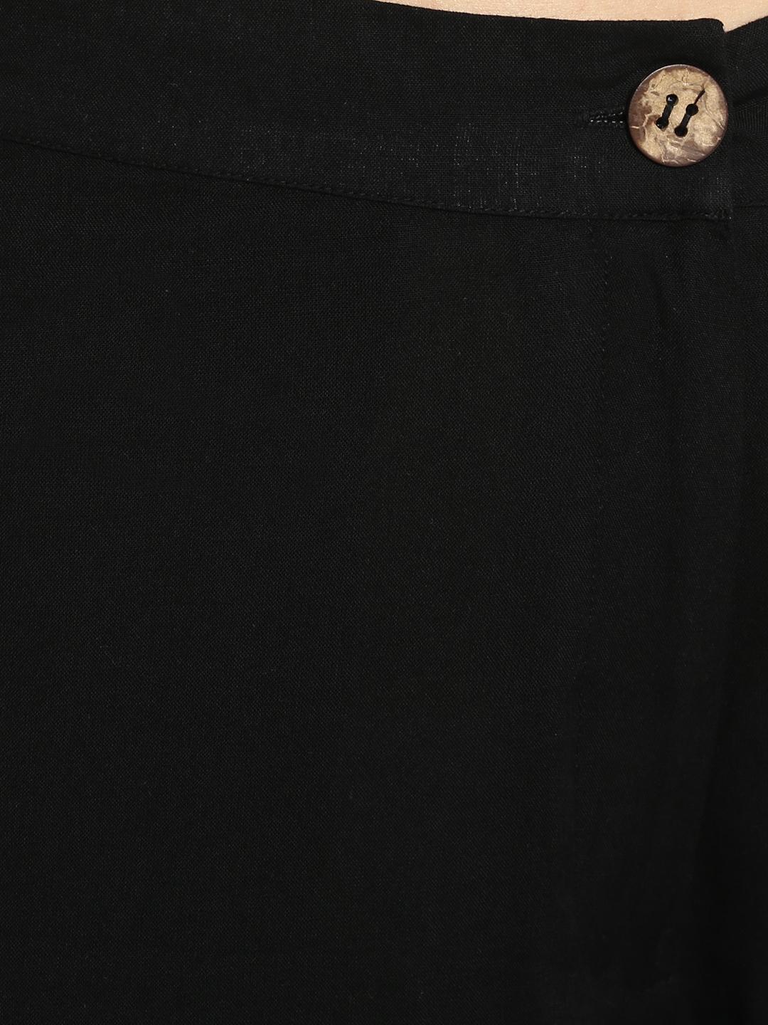 solid black rayon culottes - 15119313 - Zoom Image - 5
