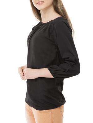 tie neck elasticated hem top - 15120842 - Standard Image - 2