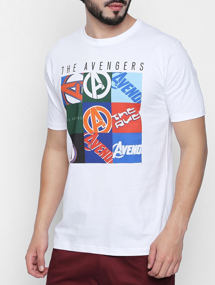 white cotton chest print tshirt - 15120910 - Zoom Image - 2
