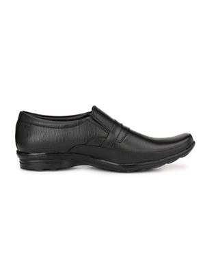 black leatherette formal slip on - 15121175 - Standard Image - 2