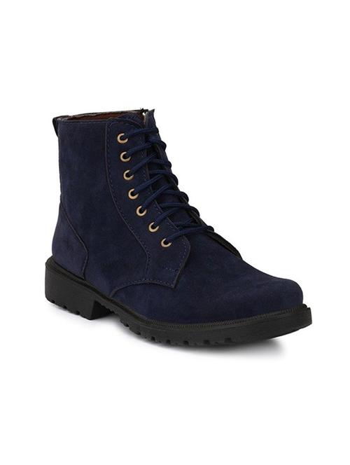 blue suede high ankle boot - 15121178 - Standard Image - 1
