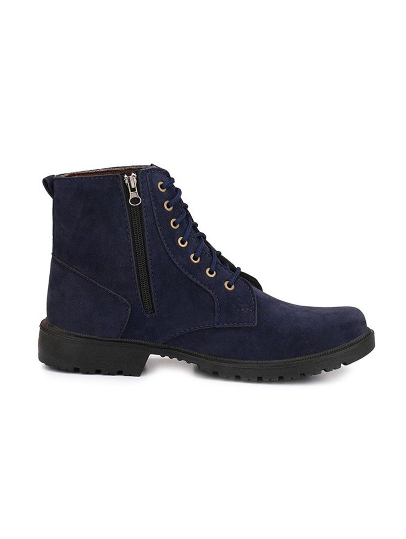 blue suede high ankle boot - 15121178 - Zoom Image - 2