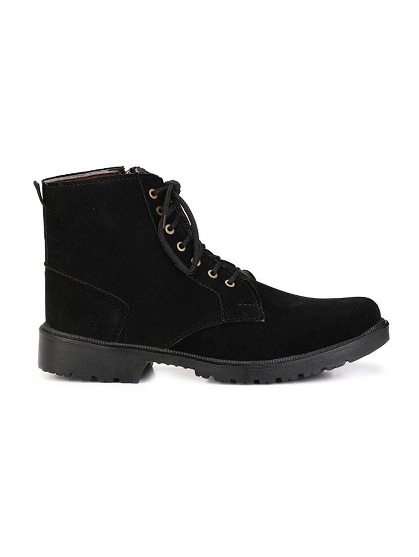 black suede high ankle boot - 15121179 - Zoom Image - 2