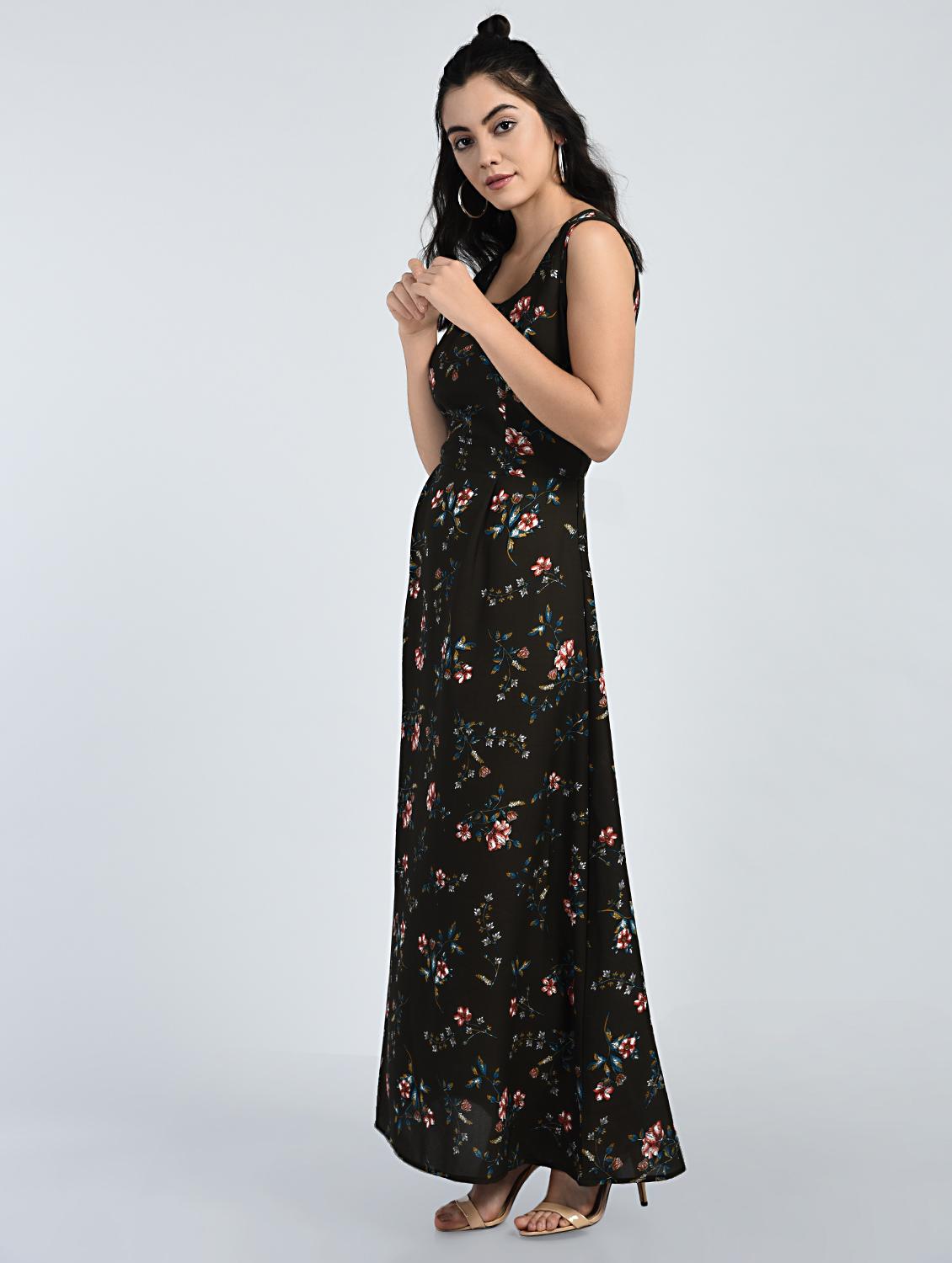brown floral maxi dress - 15121407 - Zoom Image - 2