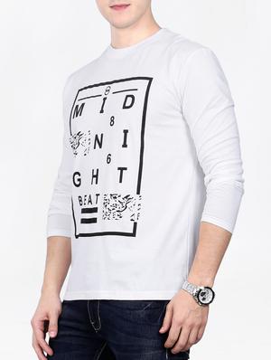 white cotton front print t-shirt - 15121856 - Standard Image - 2