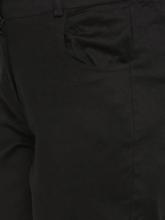 solid black cotton cigarette pant - 15122337 - Zoom Image - 5