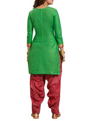 green unstitched salwar suit - 15122473 - Standard Image - 2