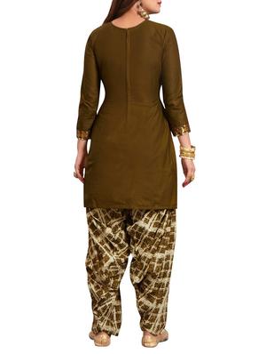 mehandi unstitched salwar suit - 15122488 - Standard Image - 2