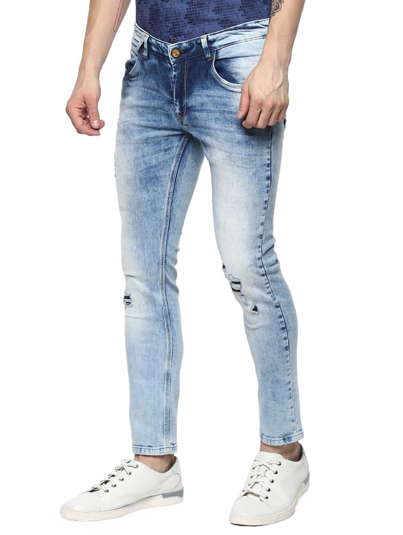 blue cotton ripped jeans - 15124462 - Zoom Image - 2