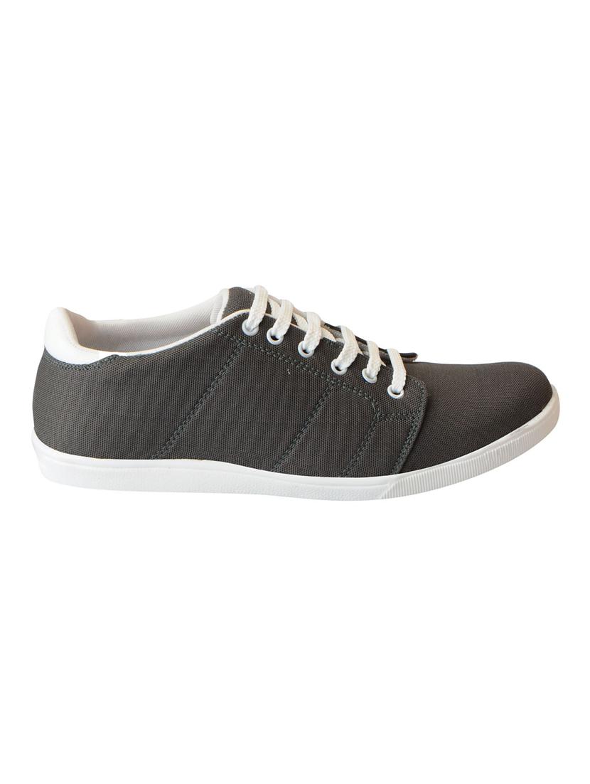 grey canvas lace up sneaker - 15125886 - Zoom Image - 2