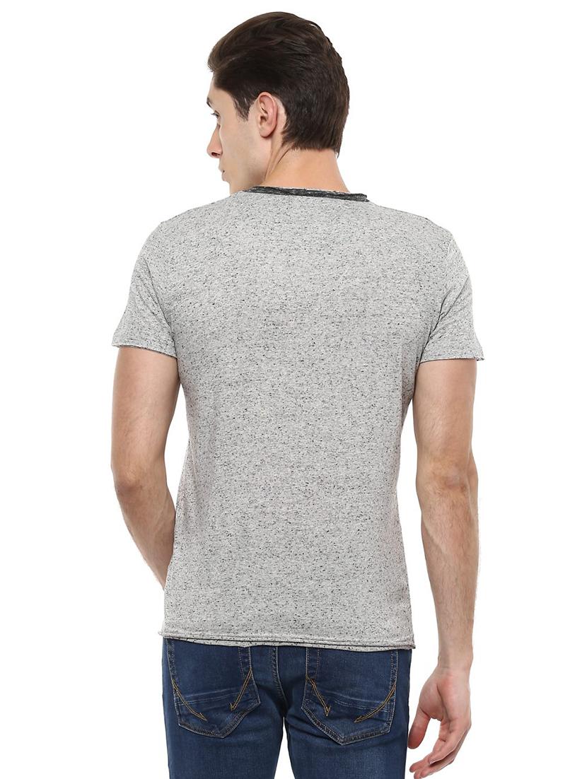 grey cotton blend pocket t-shirt - 15126416 - Zoom Image - 2