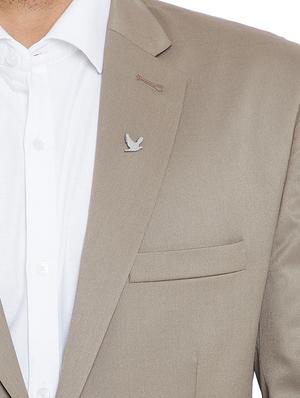 beige poly wool formal blazer - 15126730 - Standard Image - 5