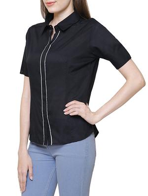 black cotton regular shirt - 15128715 - Standard Image - 2