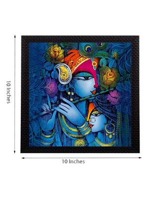 Blue Lord Krishna Satin Matt Texture UV Art Painting - 15134300 - Standard Image - 2