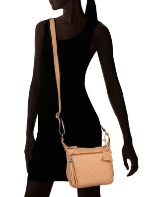 beige leather messenger sling bag - 15135257 - Standard Image - 5