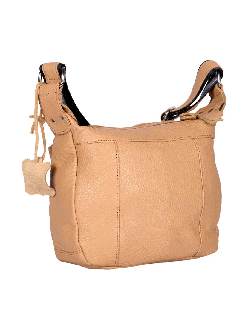 beige leather messenger sling bag - 15135257 - Zoom Image - 2