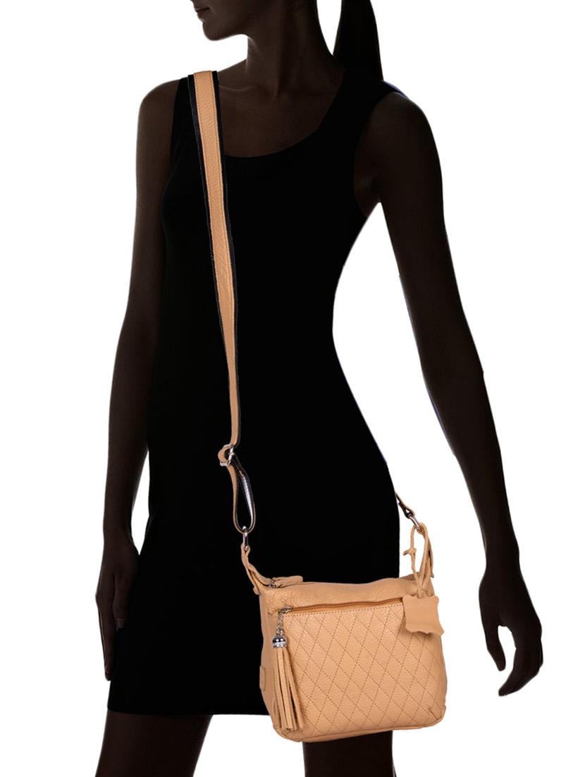 beige leather messenger sling bag - 15135257 - Zoom Image - 5