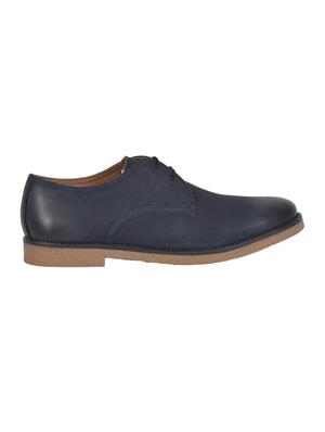 navy leather lace-up derby - 15135996 - Standard Image - 2