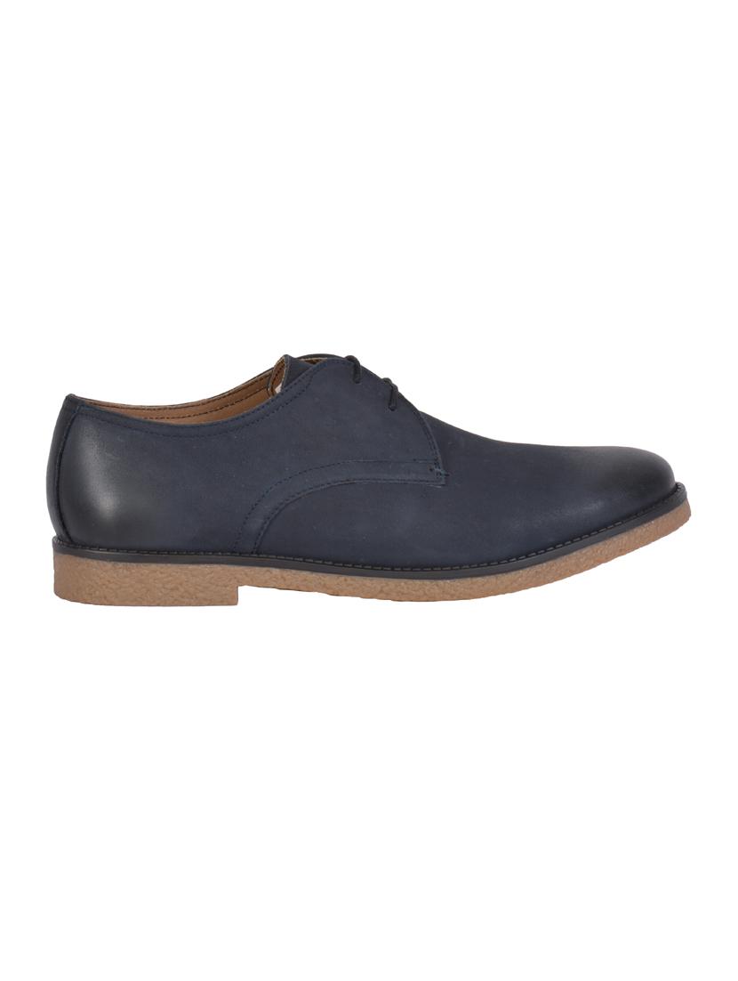 navy leather lace-up derby - 15135996 - Zoom Image - 2