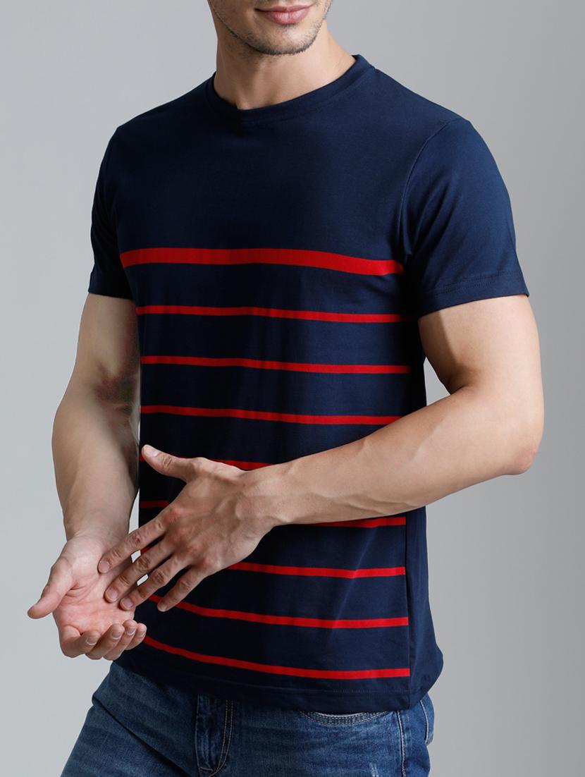 navy blue cotton t-shirt - 15136129 - Zoom Image - 2