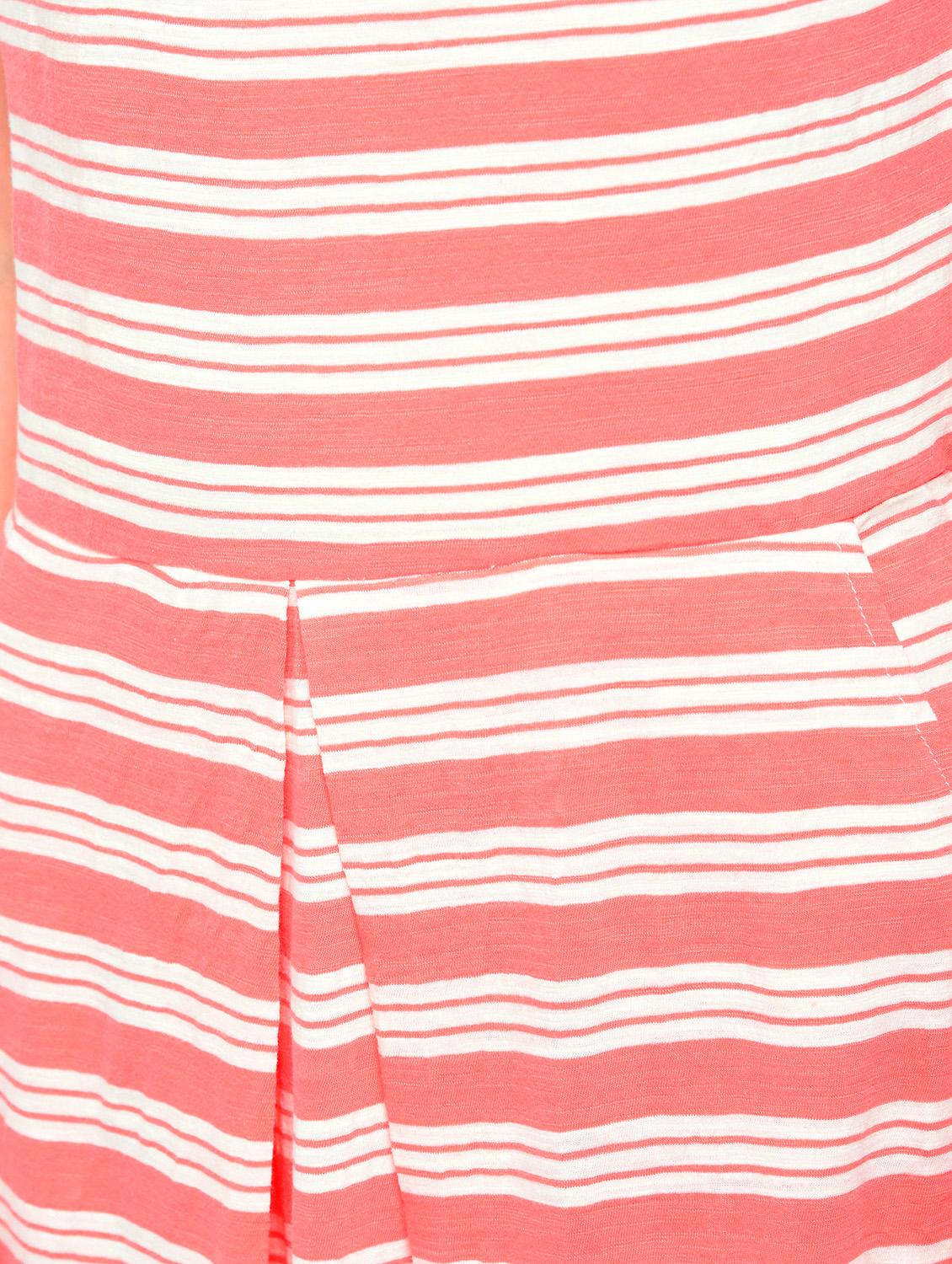 pink striped cotton a-line dress - 15136251 - Zoom Image - 5