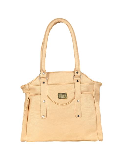 beige leatherette regular handbag - 15136460 - Very Small Image - 1