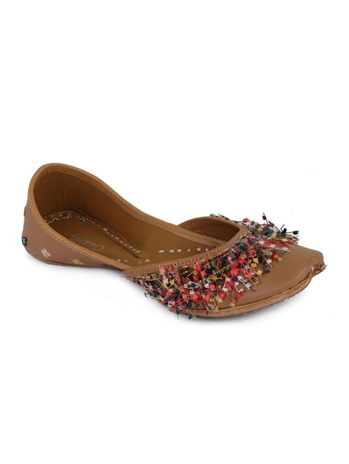 tan slip on jutis - 15136687 - Standard Image - 1