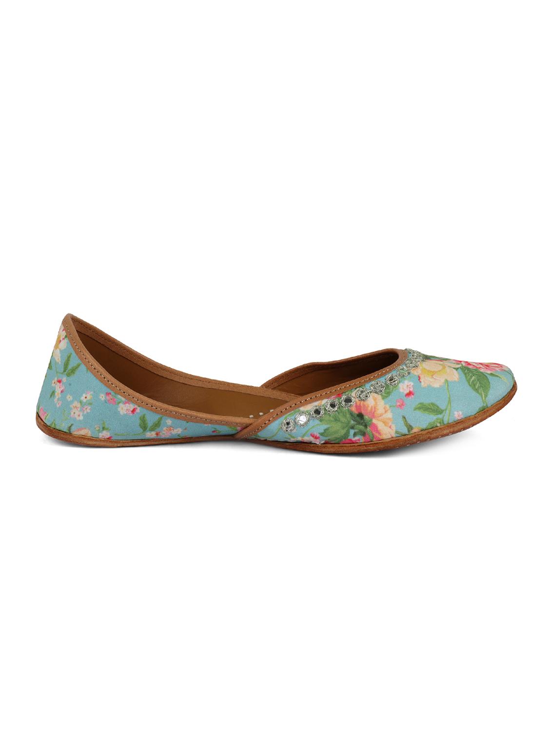 turquoise slip on jutis - 15136688 - Zoom Image - 2