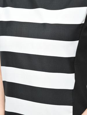 black striped crepe sheath dress - 15137227 - Standard Image - 5