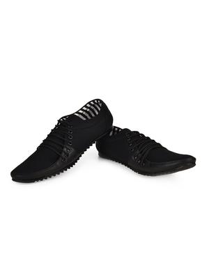black fabric lace up shoes - 15139052 - Standard Image - 2