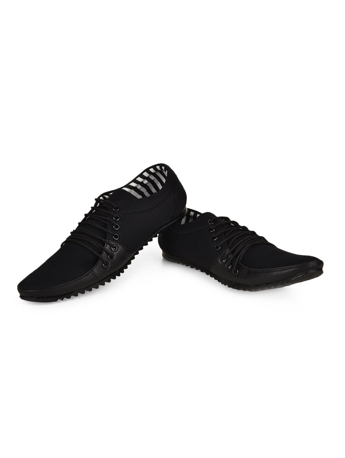 black fabric lace up shoes - 15139052 - Zoom Image - 2
